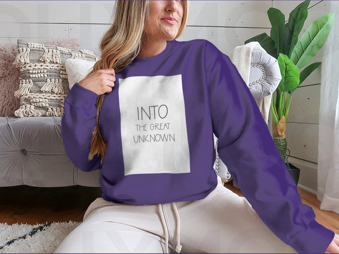 Main Wild Quote Into The Great Unknown Simple Design for Sweatshirt image